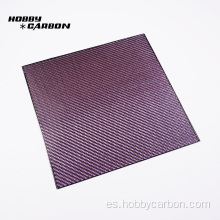 Hoja laminada de fibra de carbono de tejido de sarga de 0.5mm